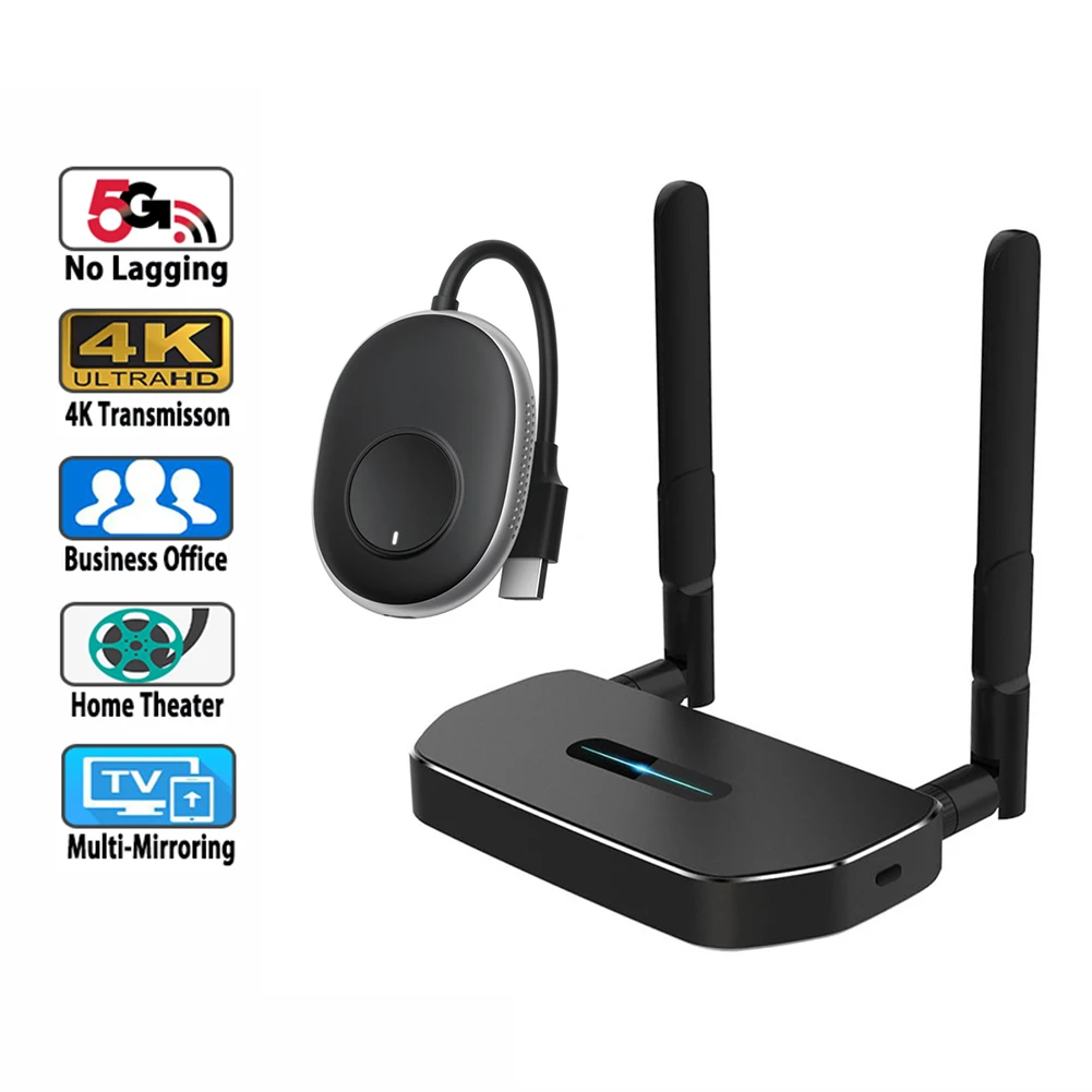 Wireless HDMI-Compatible VGA Video 2.4G+5G Transmitter+Receiver for HD TV Game Console Screen Projector Extender Display Adapter
Wireless HDMI-Compatible VGA Video 2.4G+5G Transmitter+Receiver for HD TV Game Console Screen Projector Extender Display Adapter