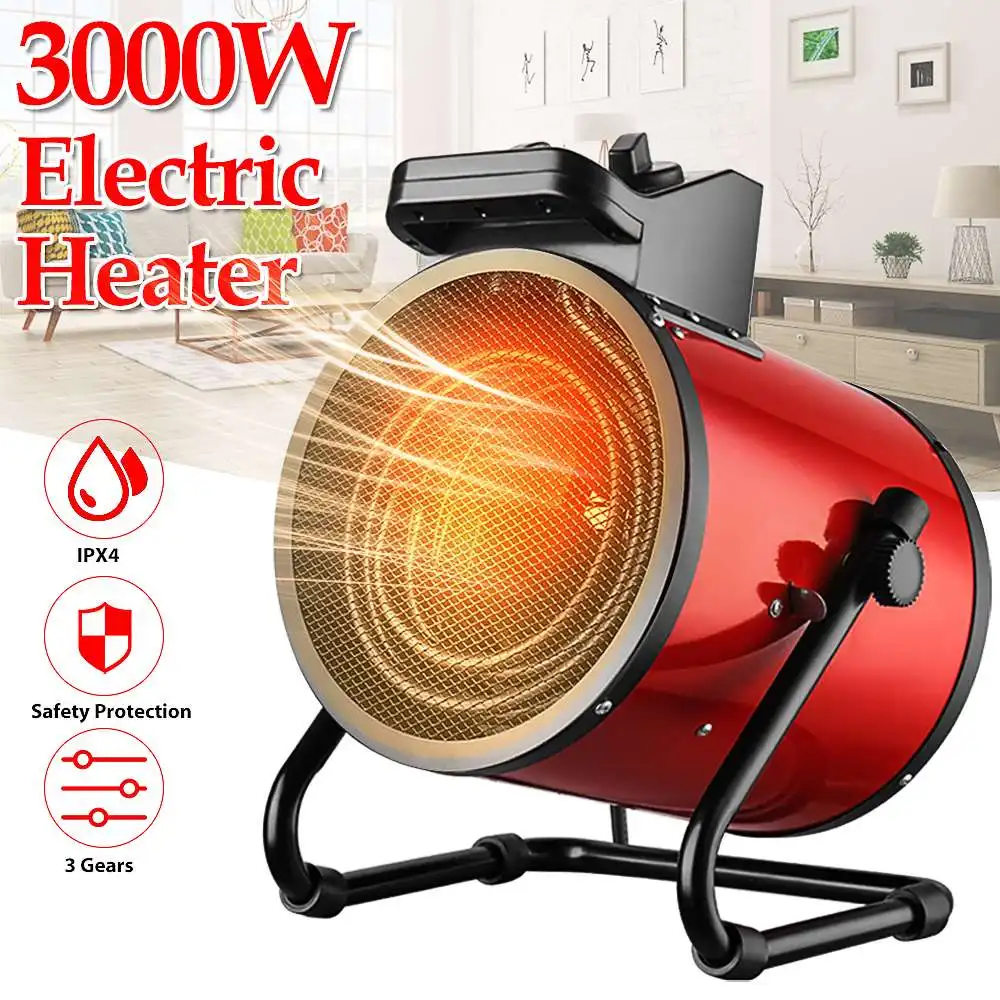 3000W Portable industrial Electric heater Thermostat air warmer radiator room heater 3 Gear adjust overheat protection
3000W Portable industrial Electric heater Thermostat air warmer radiator room heater 3 Gear adjust overheat protection