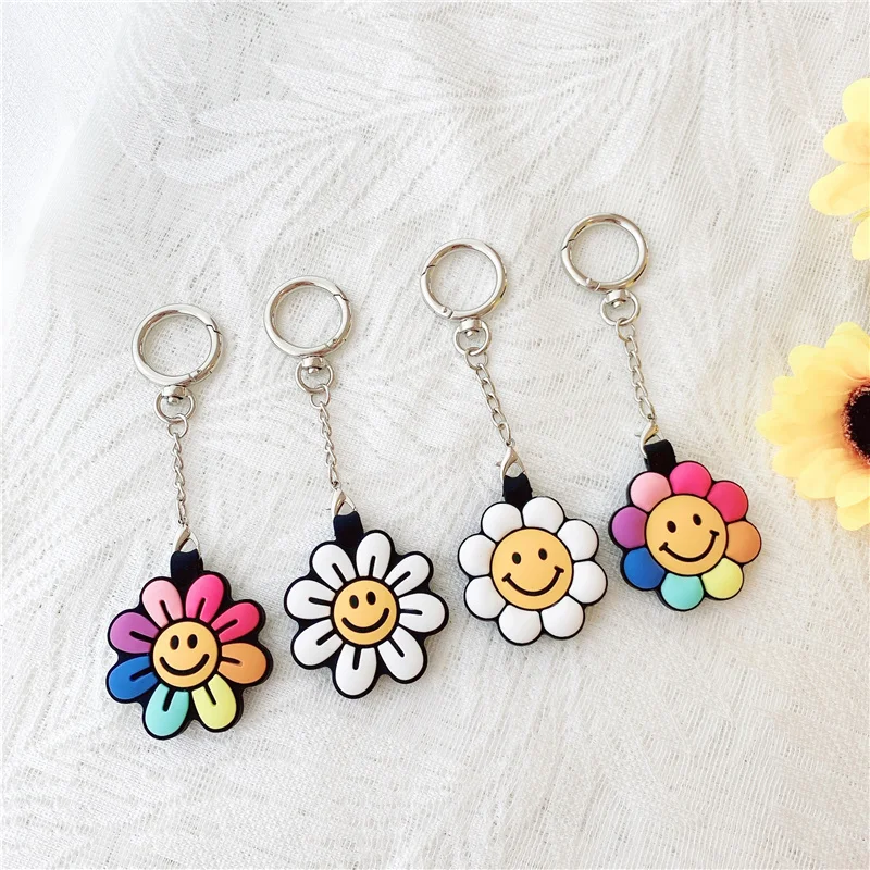 For AirTag Case Cute Sun Flower Smile Silicone Loop Protective Cover For Air Tags Holder Keychain Anti-Lost Anti-Scratch Soft
For AirTag Case Cute Sun Flower Smile Silicone Loop Protective Cover For Air Tags Holder Keychain Anti-Lost Anti-Scratch Soft