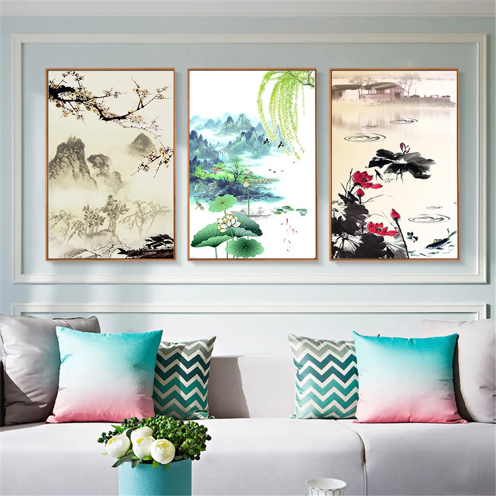 Chinese Style Lotus Plum Bamboo Ink Landscape Canvas Paintings Poster And Prints Wall Art Pictures For Living Room Home Decorati
Chinese Style Lotus Plum Bamboo Ink Landscape Canvas Paintings Poster And Prints Wall Art Pictures For Living Room Home Decorati