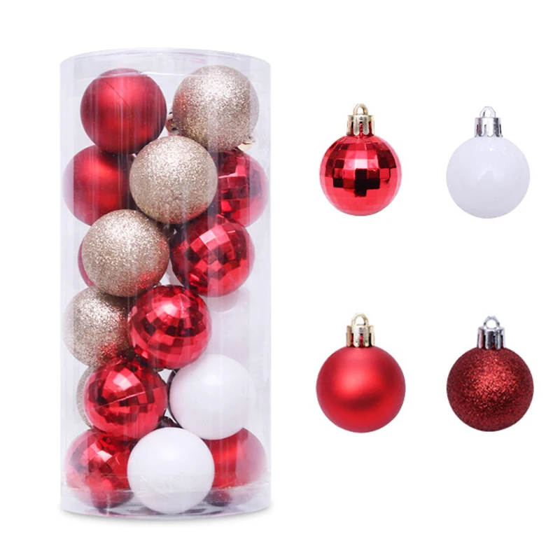 

Елочные шары, 24 шт., 4 см, елочные украшения, Новогоднее украшение для Рождественское украшение для дома, 2021, xx206