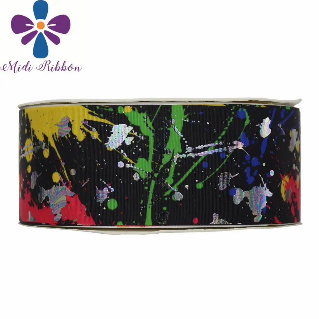 3"75mm Silver Hologram Foil Graffiti Design Printed Grosgrain Ribbon Galaxy DIY Spring Party Decor Hair Bands 50yards/roll
3"75mm Silver Hologram Foil Graffiti Design Printed Grosgrain Ribbon Galaxy DIY Spring Party Decor Hair Bands 50yards/roll