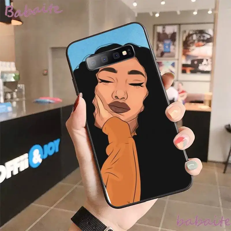 Babaite Queen Afro Melanin Poppin girl Phone Case for Samsung GALAXY S6 Edge S7 S7 plus s20 s10 s20 ultra s10plus Edge S8 S9
Babaite Queen Afro Melanin Poppin girl Phone Case for Samsung GALAXY S6 Edge S7 S7 plus s20 s10 s20 ultra s10plus Edge S8 S9