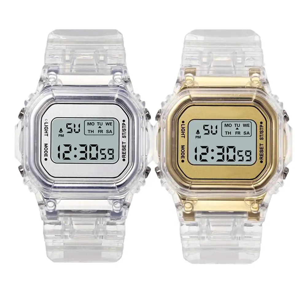 Mens New Fashion Acrylic Watch Band LED Digital Date Outdoor Sport Watch Life Waterproof Sports Casual Electronics Wristwatches
Mens New Fashion Acrylic Watch Band LED Digital Date Outdoor Sport Watch Life Waterproof Sports Casual Electronics Wristwatches