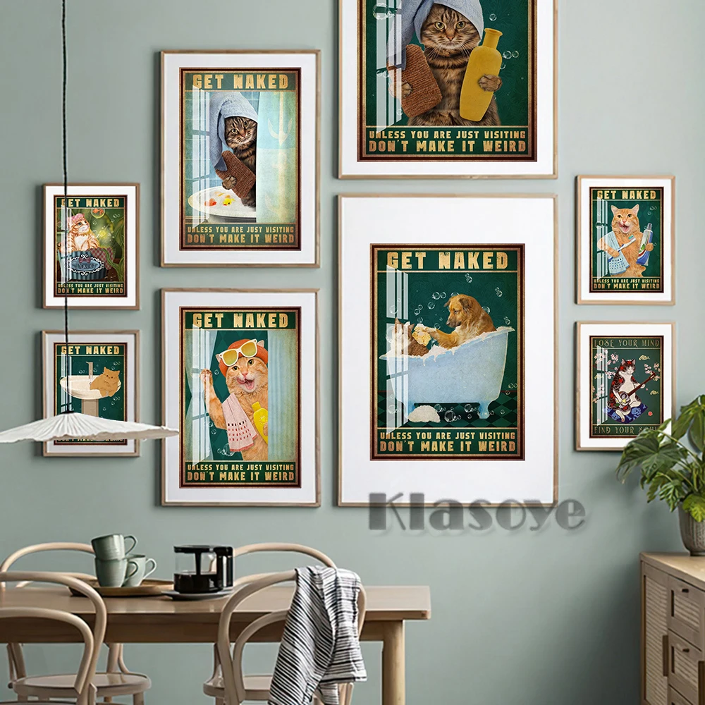 Humor Spoof Animal Portrait Restroom Sign Poster Funny Cat Canvas Painting Bathroom Wall Stickers Modern Whimsical Home Decor
Humor Spoof Animal Portrait Restroom Sign Poster Funny Cat Canvas Painting Bathroom Wall Stickers Modern Whimsical Home Decor