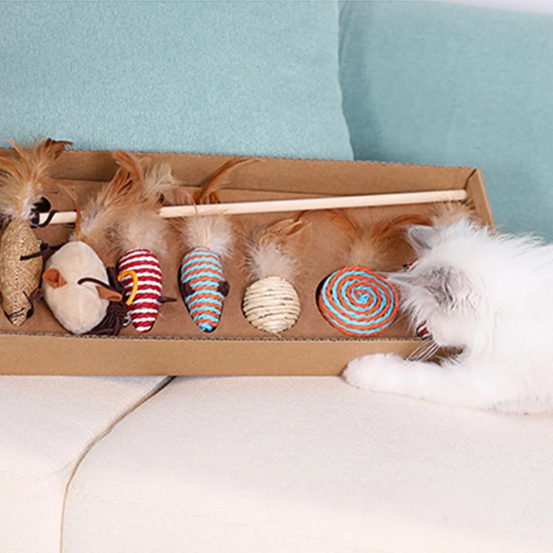 Kitten Self Amusement Toys 7 PCS Interactive Natural Funny Durable Indoor Toys 
Kitten Self Amusement Toys 7 PCS Interactive Natural Funny Durable Indoor Toys