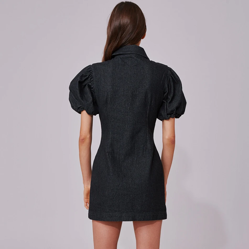 2021 New Summer Women'S Lapel Solid Color Short-Sleeved Lantern Sleeve Single-Breasted Bow Mini Dress Retro Slim Payty Dress
2021 New Summer Women'S Lapel Solid Color Short-Sleeved Lantern Sleeve Single-Breasted Bow Mini Dress Retro Slim Payty Dress