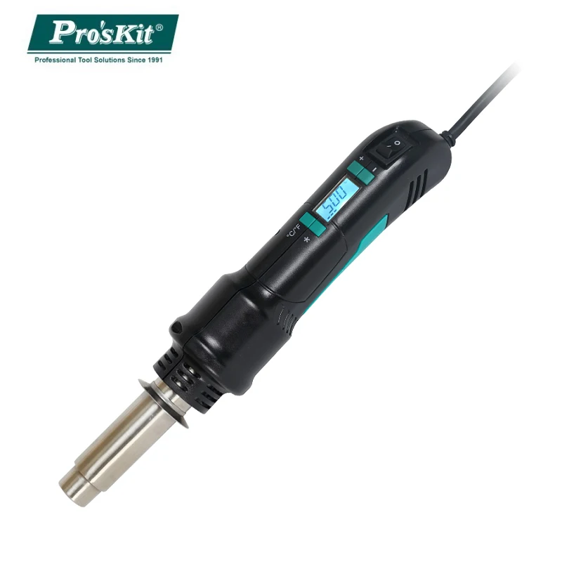 Пистолет горячего воздуха Pro'sKit SS-602H, 300 Вт, с ЖК-дисплеем, с регулировкой температуры
Пистолет горячего воздуха Pro'sKit SS-602H, 300 Вт, с ЖК-дисплеем, с регулировкой температуры