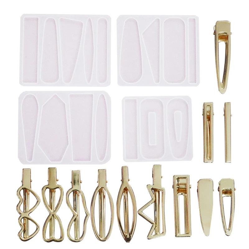 16PCS DIY Barrettes Silicone Epoxy Resin Molds DIY Hair Pin Jewelry Casting Mold Hair Clip Silicone Molds Jewelry Tools
16PCS DIY Barrettes Silicone Epoxy Resin Molds DIY Hair Pin Jewelry Casting Mold Hair Clip Silicone Molds Jewelry Tools