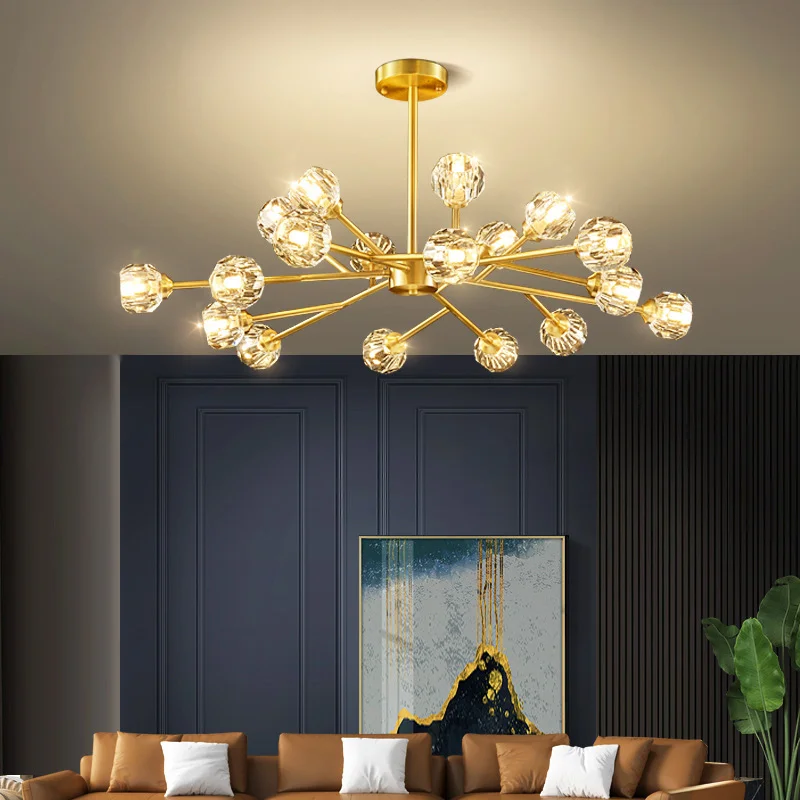 LED Gold Chandeliers for Living Room Bedroom Kitchen Crystal Copper Pendant Lights for Home Ceiling Decor Indoor Luxury Lighting
LED Gold Chandeliers for Living Room Bedroom Kitchen Crystal Copper Pendant Lights for Home Ceiling Decor Indoor Luxury Lighting