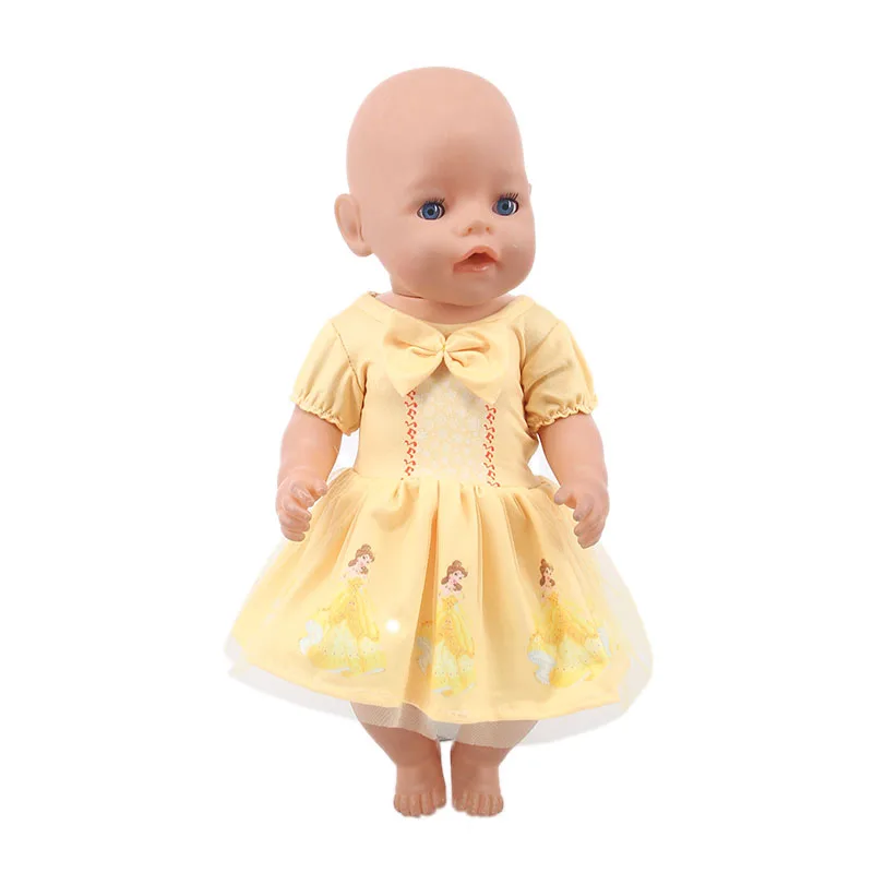 Rebirth Doll Handmade Yellow Dress Clothes Shoes Bag Suitable For 18 Inch And 43 Cm Newborn Russian Girl Toy | Игрушки и хобби