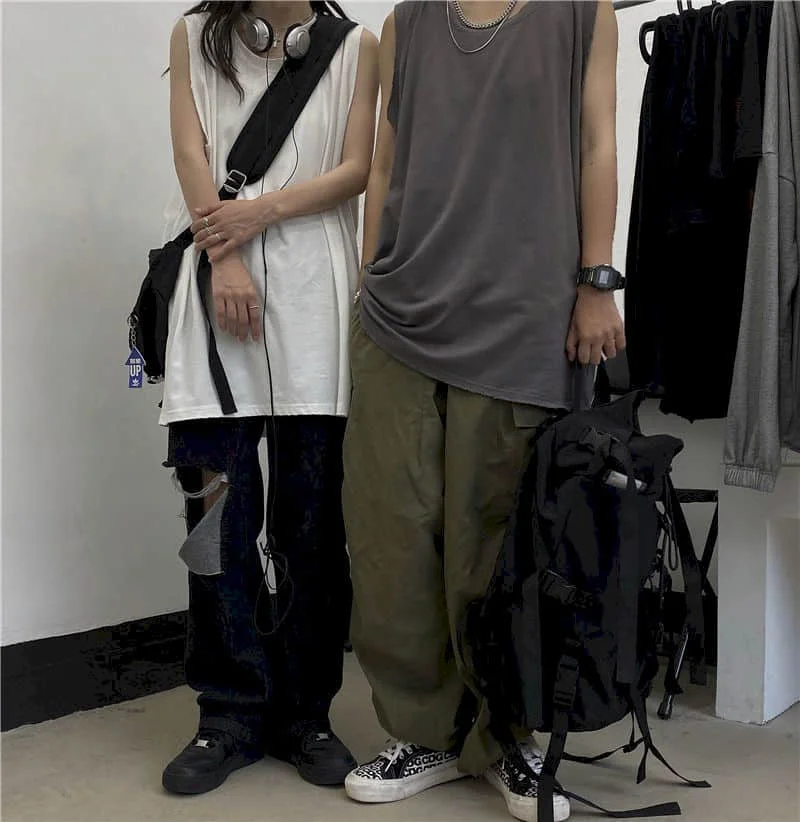 Trend High Street Basic Solid Inner Wear BF Vest Outer Wear Tide Edging Bottom Sleeveless T-shirt Long Tshirt Women T Shirt
Trend High Street Basic Solid Inner Wear BF Vest Outer Wear Tide Edging Bottom Sleeveless T-shirt Long Tshirt Women T Shirt