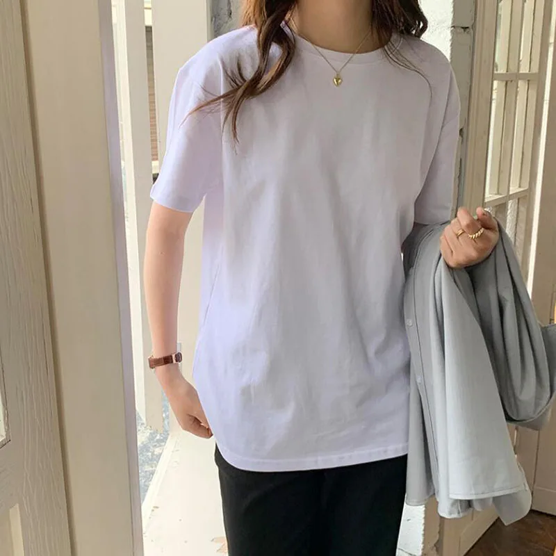 2021 spring and autumn new style pure cotton bottoming shirt women whiteboard short-sleeved T-shirt women pure white top 100%
2021 spring and autumn new style pure cotton bottoming shirt women whiteboard short-sleeved T-shirt women pure white top 100%