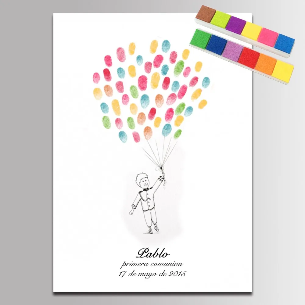 Fingerprint Painting Signature Baby Shower Guest Book Boys Birthday Baptism Party fingerprint painting communion Souvenir
Fingerprint Painting Signature Baby Shower Guest Book Boys Birthday Baptism Party fingerprint painting communion Souvenir