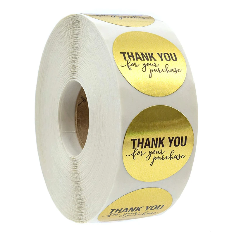 Thank you for your purchase of round gold sticker gift package decoration 500 roll glitter stickers thank you sticker
Thank you for your purchase of round gold sticker gift package decoration 500 roll glitter stickers thank you sticker