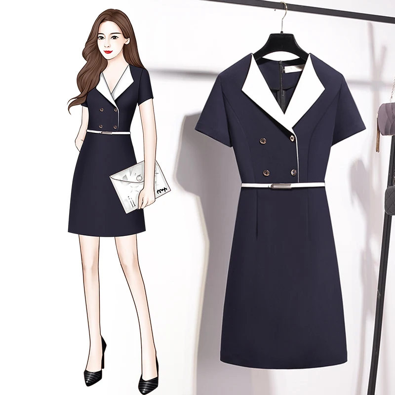 Business Dress 2021 New Summer Ol Temperament Goddess Style Hotel Reception Workwear Building Sales Department Workwear
Business Dress 2021 New Summer Ol Temperament Goddess Style Hotel Reception Workwear Building Sales Department Workwear