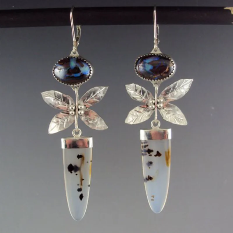 Vintage Silver blue Stone Dangle Earrings for Women Bobo Flower animal Butterfly dragonfly Hook Earring Fashion Jewelry Gift
Vintage Silver blue Stone Dangle Earrings for Women Bobo Flower animal Butterfly dragonfly Hook Earring Fashion Jewelry Gift