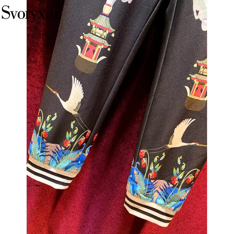 Svoryxiu Fashion Designer Autumn Casual Pants Set Women's Long Sleeve Beading Printed Sweatshirt + Pants Vintage Two Piece Set
Svoryxiu Fashion Designer Autumn Casual Pants Set Women's Long Sleeve Beading Printed Sweatshirt + Pants Vintage Two Piece Set