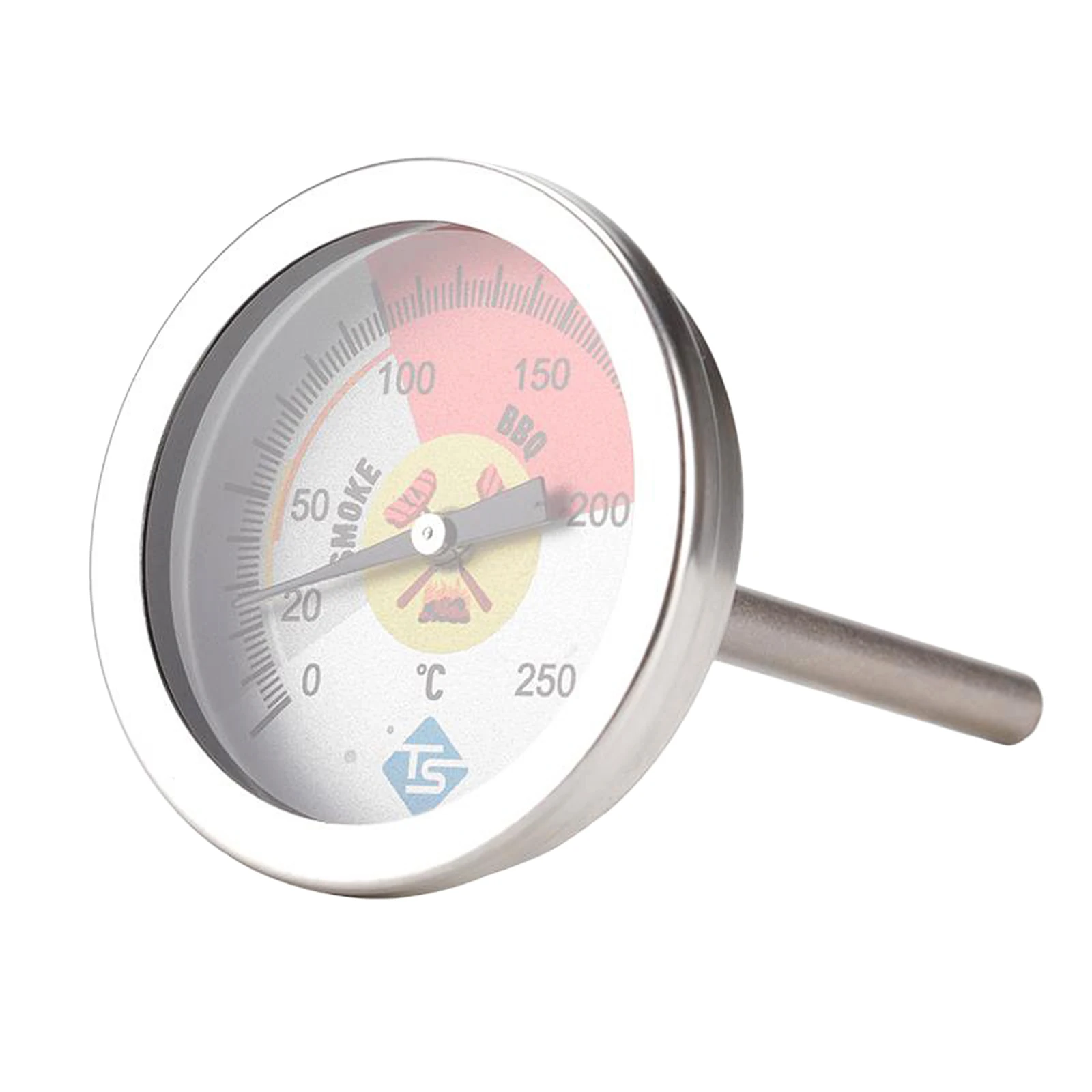Термометр из нержавеющей стали для барбекю, гриля, 0-250 градусов по Цельсию
Термометр из нержавеющей стали для барбекю, гриля, 0-250 градусов по Цельсию