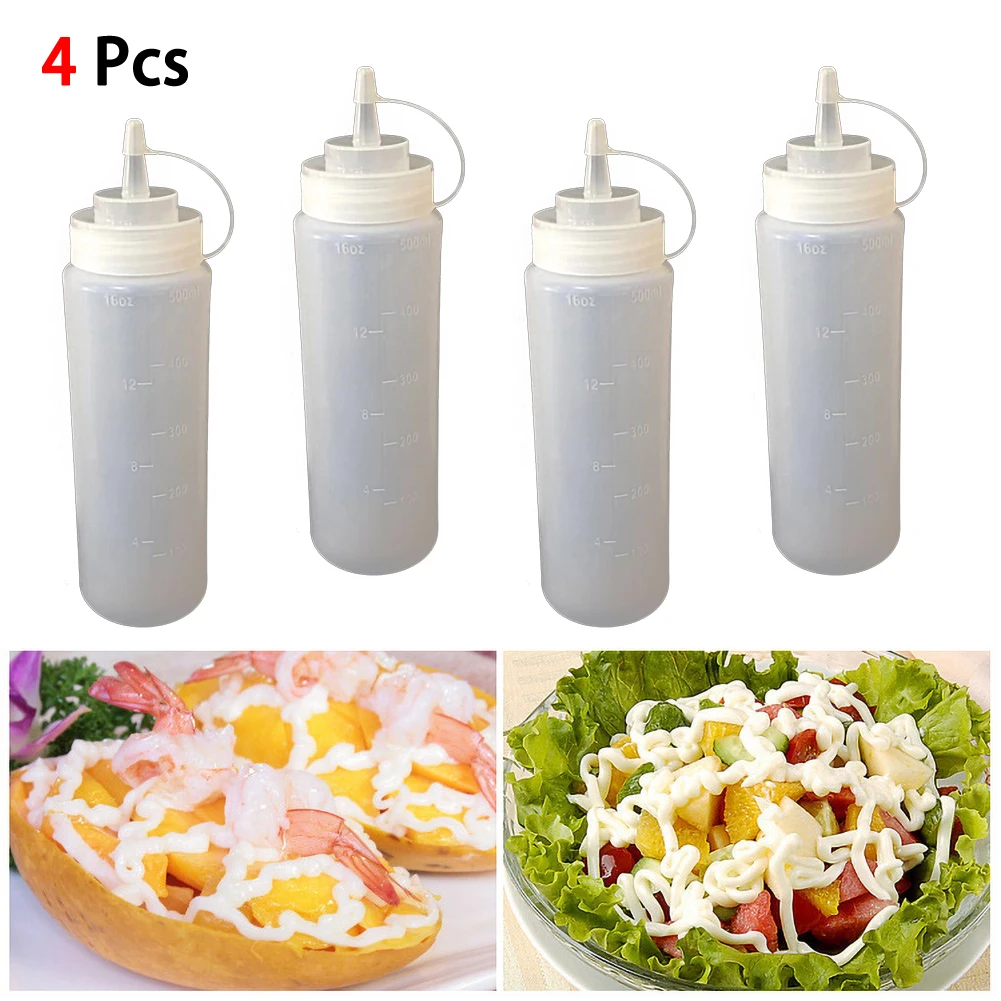 4PCS/set Squeeze Squirt Condiment Bottles With Cap Lid Salad Sauce Dispenser Bottles Olive Oil Gravy Boats Ketchup Cruet Storage
4PCS/set Squeeze Squirt Condiment Bottles With Cap Lid Salad Sauce Dispenser Bottles Olive Oil Gravy Boats Ketchup Cruet Storage
