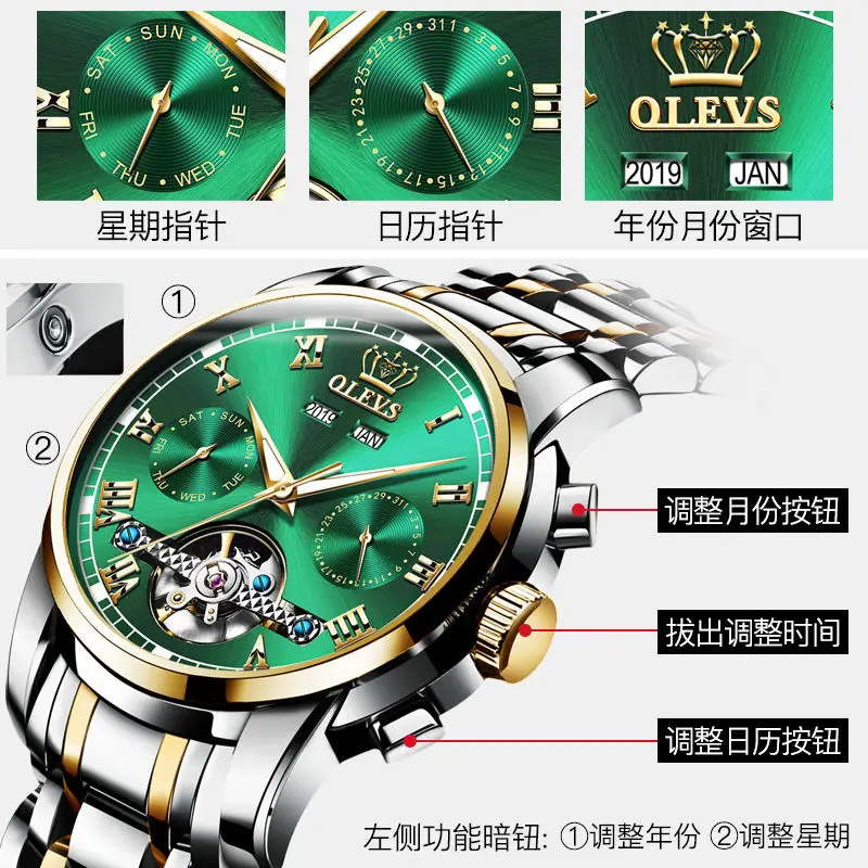 Swiss Genuine Brand Green Submariner Watch Men's Mechanical Watch Automatic HighEnd Waterproof Watch Luminous Hollow Men's Watch
Swiss Genuine Brand Green Submariner Watch Men's Mechanical Watch Automatic HighEnd Waterproof Watch Luminous Hollow Men's Watch