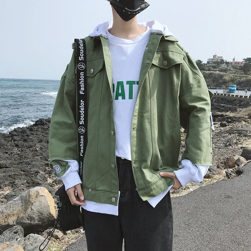 Wholesale 2020 Spring autumn pink denim cotton jacket men's hooded loose handsome teenagers jacket male students loose coat
Wholesale 2020 Spring autumn pink denim cotton jacket men's hooded loose handsome teenagers jacket male students loose coat