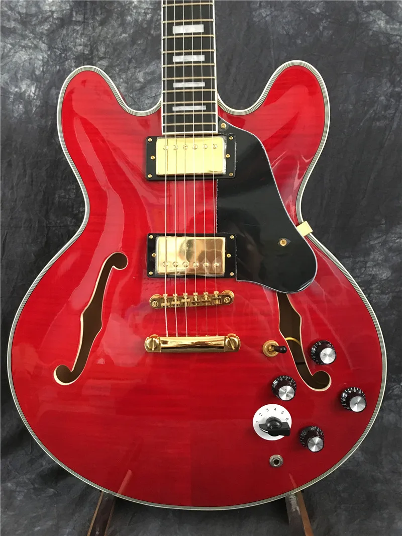 Custom high-quality hot-selling double-f-hole hollow body jazz electric guitar, guitar gold hardware accessories, top quality
Custom high-quality hot-selling double-f-hole hollow body jazz electric guitar, guitar gold hardware accessories, top quality