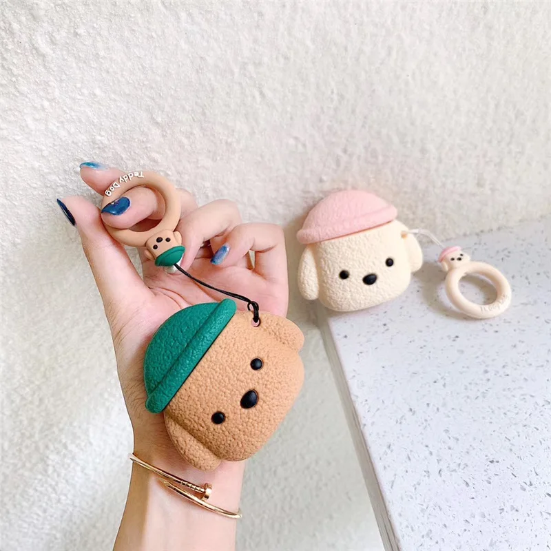 Bluetooth Earphone Case for Airpods Cute Accessories Cover for Airpods 2 Silicone 3D Design with Ring Strap Granule Teddy Dog
Bluetooth Earphone Case for Airpods Cute Accessories Cover for Airpods 2 Silicone 3D Design with Ring Strap Granule Teddy Dog