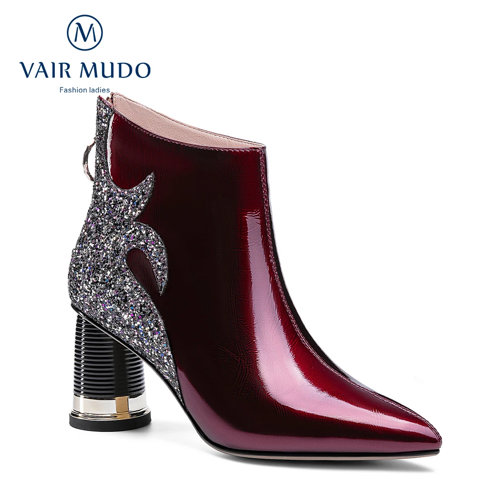 Женские ботинки из лакированной кожи VAIR MUDO, черные или красные ботильоны на высоком каблуке, ботинки с острым носком, лето 2019
Женские ботинки из лакированной кожи VAIR MUDO, черные или красные ботильоны на высоком каблуке, ботинки с острым носком, лето 2019