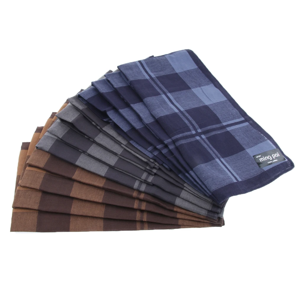 12pcs 100% Cotton Men's Plaid Pocket Handkerchief Pocket Square Hankies 40x40cm
12pcs 100% Cotton Men's Plaid Pocket Handkerchief Pocket Square Hankies 40x40cm