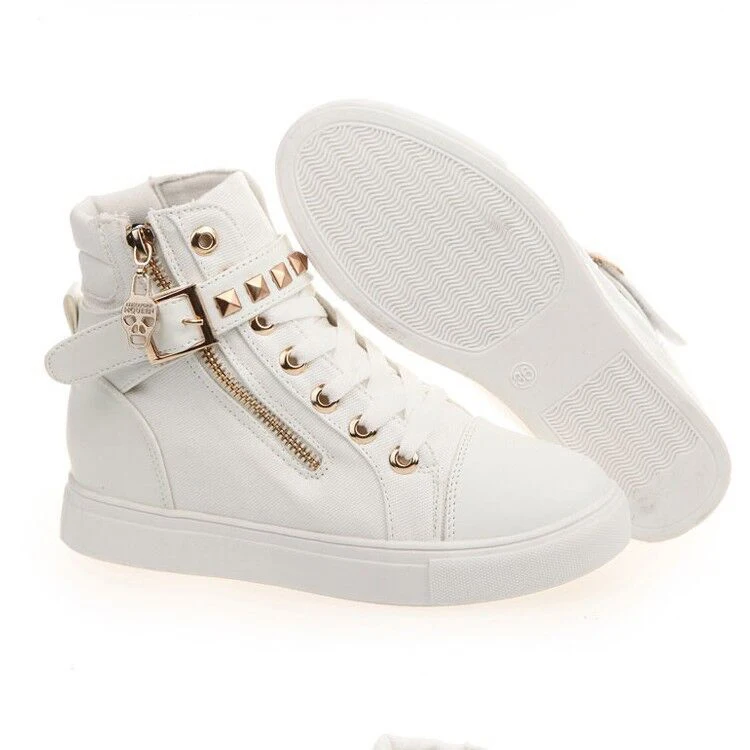 New Woman High Top Black White Boots Shoes Women Casual Platform Vulcanized Flats Shoes PU Leather Sneakers Zapato Mujer
New Woman High Top Black White Boots Shoes Women Casual Platform Vulcanized Flats Shoes PU Leather Sneakers Zapato Mujer