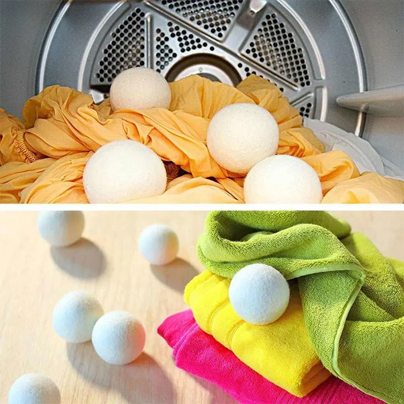 Reusable Home Fluff Fabric Sheep Wool Dryer Ball Smart Washing Machine Ball Durable Laundry Softener Household Daily Accessories 
Reusable Home Fluff Fabric Sheep Wool Dryer Ball Smart Washing Machine Ball Durable Laundry Softener Household Daily Accessories