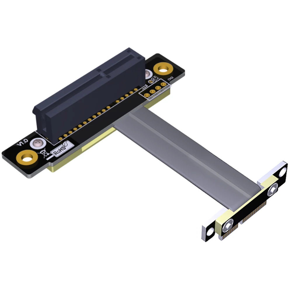 Переходник PCIE со штекером pci-3.0 x1 на штекер x4 гнездо экранирование EMI 8 Гбит/с PCI-E III
