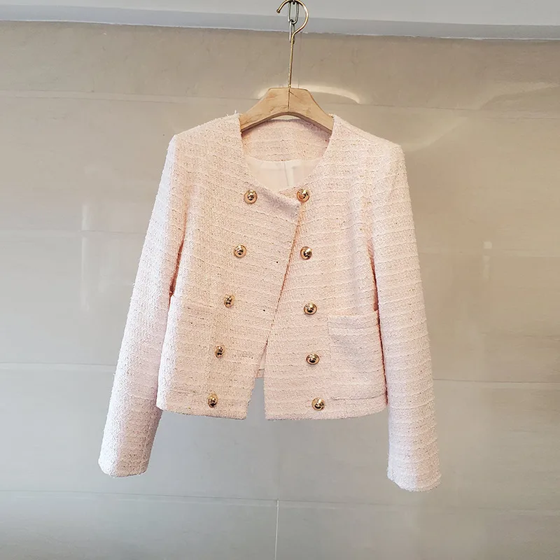 CBAFU double breasted vintage coat women jacket french style spring autumn long sleeve o neck tweed outwear wool cardigans N319
CBAFU double breasted vintage coat women jacket french style spring autumn long sleeve o neck tweed outwear wool cardigans N319