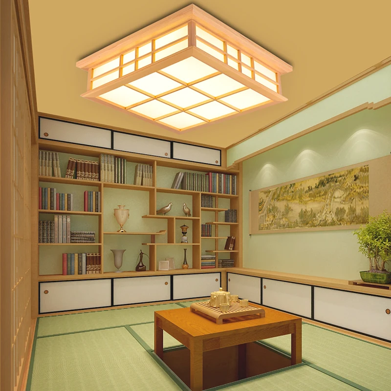 Ceiling lights for living room Japanese style tatami lamp LED wooden ceiling lighting dining room bedroom lamp
Ceiling lights for living room Japanese style tatami lamp LED wooden ceiling lighting dining room bedroom lamp