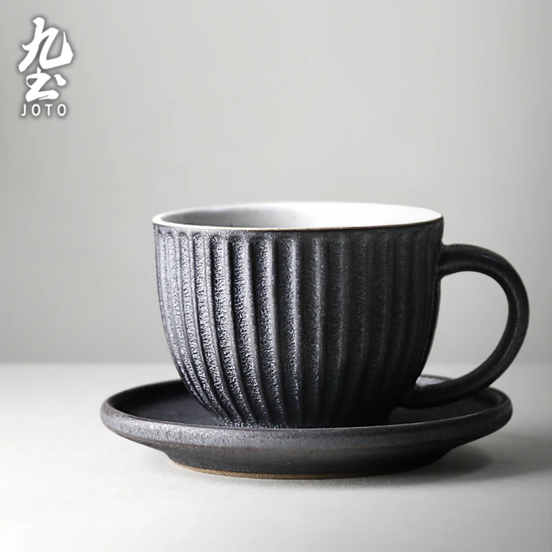 Japan Retro Coffee Mug Stripe Creative Pottery Mug Couple Breakfast Milk Tea Cups Office Mug Saucer Kubek Do Kawy Cup Set AC50MU
Japan Retro Coffee Mug Stripe Creative Pottery Mug Couple Breakfast Milk Tea Cups Office Mug Saucer Kubek Do Kawy Cup Set AC50MU