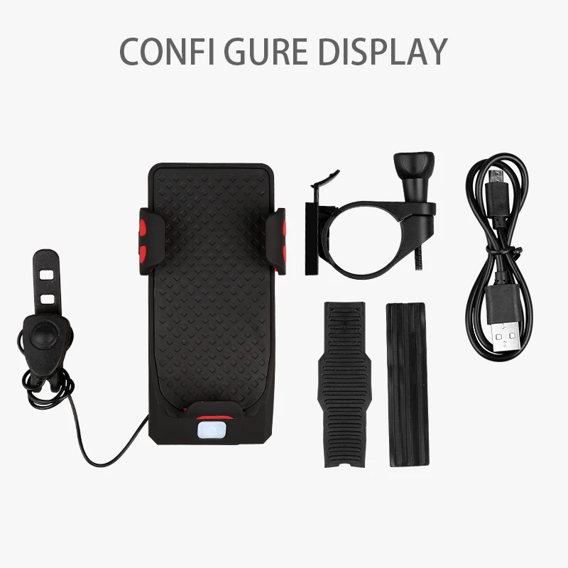 Bicycle Phone Holder Bike Front Light Power Bank 4in1 Phone Stand for MTB Bike Cellphone Bracket Cycling Bike Bell Phone Bracket
Bicycle Phone Holder Bike Front Light Power Bank 4in1 Phone Stand for MTB Bike Cellphone Bracket Cycling Bike Bell Phone Bracket