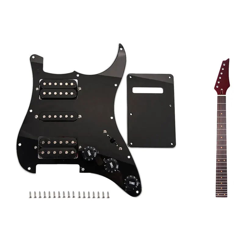 24 Frets New Replacement Maple Neck Rosewood Fretboard Fingerboard Red & Black Wired Plate Pickguard Humbuckers
24 Frets New Replacement Maple Neck Rosewood Fretboard Fingerboard Red & Black Wired Plate Pickguard Humbuckers