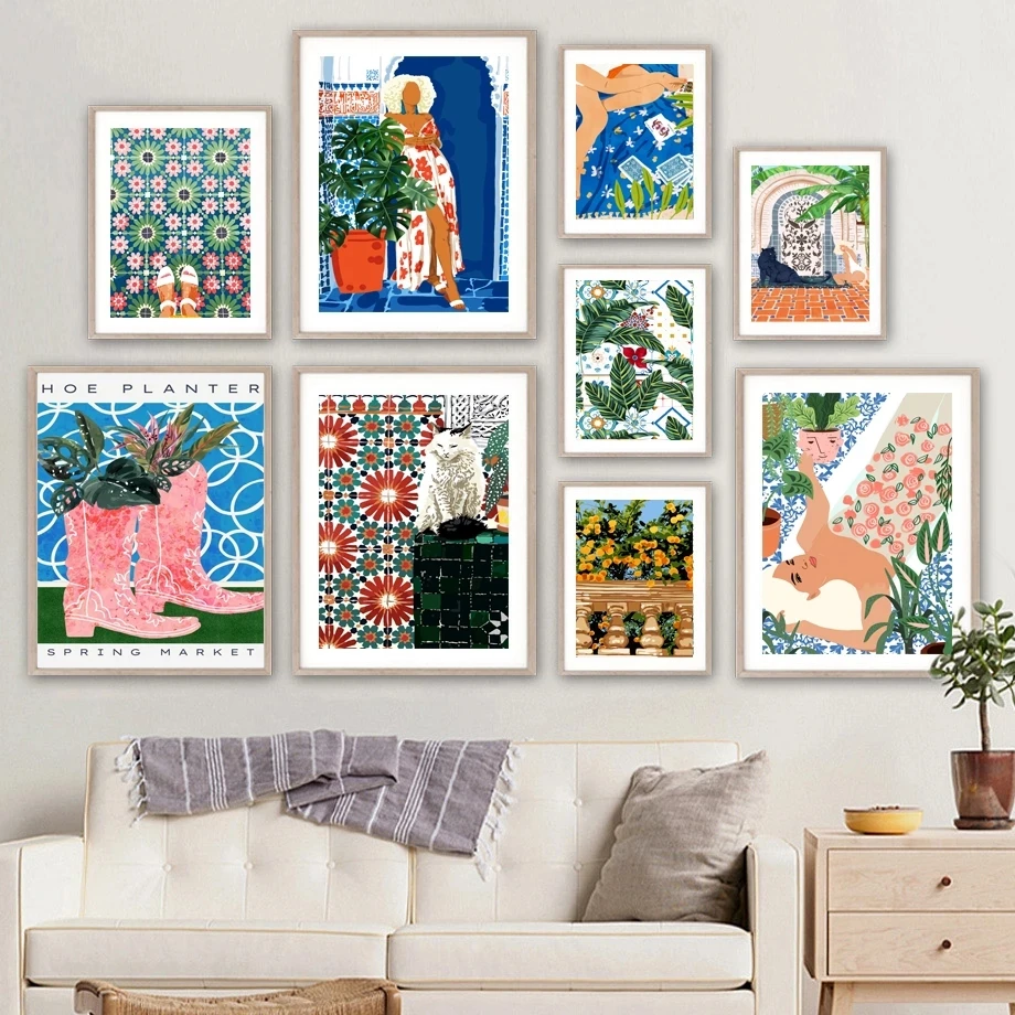 Boho мультфильм ведьма Луна солнце ведьма цветок лист Холст Картина скандинавские постеры и принты Декор для комнаты девочки настенные карти...
Boho мультфильм ведьма Луна солнце ведьма цветок лист Холст Картина скандинавские постеры и принты Декор для комнаты девочки настенные карти...