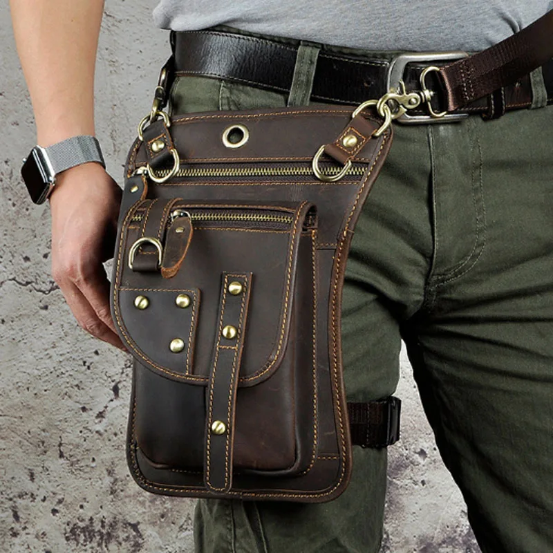 BULL CAPTAIN New Men Genuine Leather Waist Thigh Drop Leg Bag High Quality Messenger Shoulder Bag Belt Hook Fanny Waist Pack
BULL CAPTAIN New Men Genuine Leather Waist Thigh Drop Leg Bag High Quality Messenger Shoulder Bag Belt Hook Fanny Waist Pack