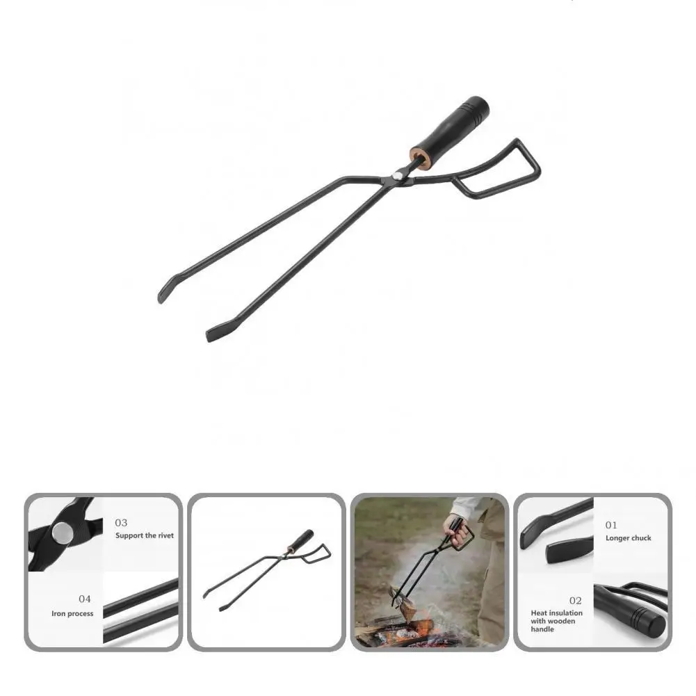 Durable Creative Extended Collet Firewood Scissors Iron Firewood Tongs Bold for Hiking
Durable Creative Extended Collet Firewood Scissors Iron Firewood Tongs Bold for Hiking