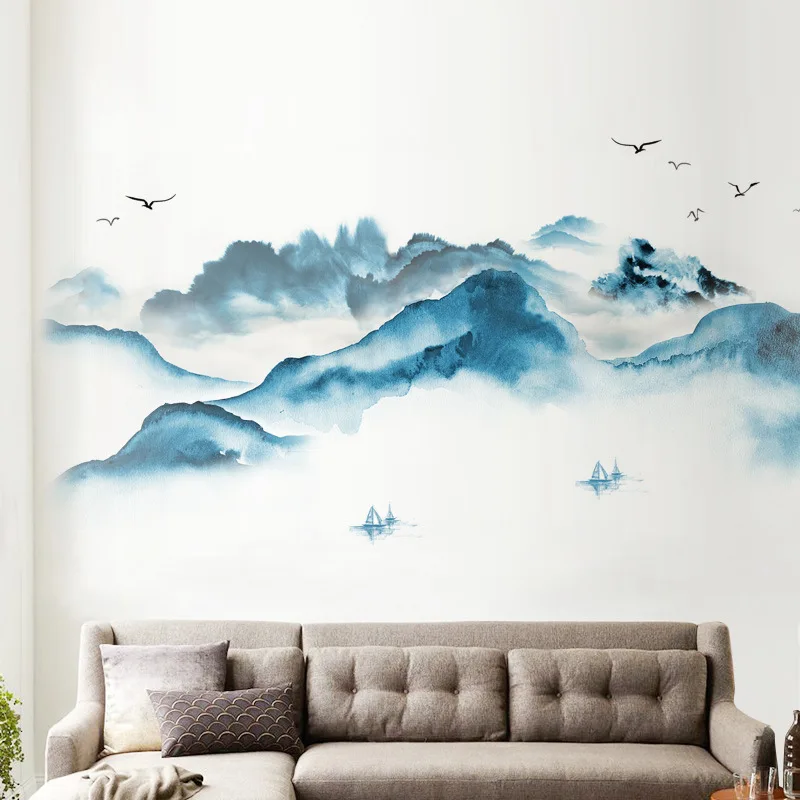 Chinese Landscape Wall Stickers Home Decor Living Room Mountain Vintage Poster Room Decoration Aesthetic Bedroom Office Decals
Chinese Landscape Wall Stickers Home Decor Living Room Mountain Vintage Poster Room Decoration Aesthetic Bedroom Office Decals