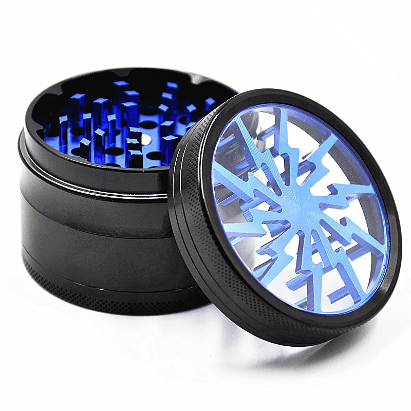 63MM Four-Layer Lightning Aluminum Alloy Metal Smoke Grinder Weed Tobacco Accessories
63MM Four-Layer Lightning Aluminum Alloy Metal Smoke Grinder Weed Tobacco Accessories