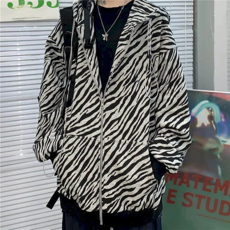 Zebra Print Jacket Female 2022 Spring And Autumn New Tide Korean Version Of Loose Bf Zipper Hooded Sweater Cardigan Jacket
Zebra Print Jacket Female 2022 Spring And Autumn New Tide Korean Version Of Loose Bf Zipper Hooded Sweater Cardigan Jacket