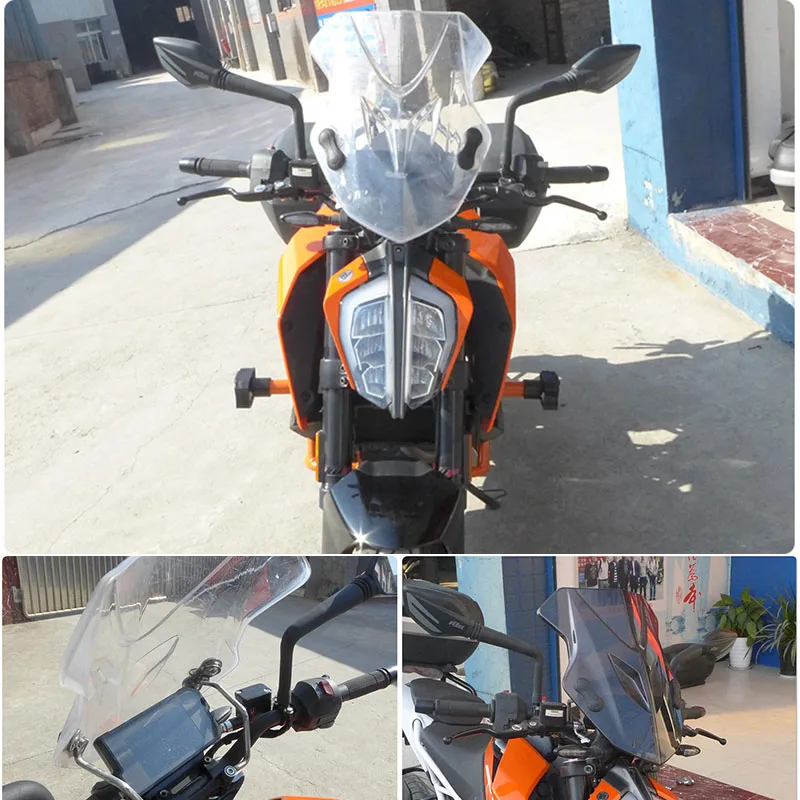 Фото Переднее лобовое стекло мотоцикла для KTM Duke390 390 Duke ветровой щиток лобового стекла