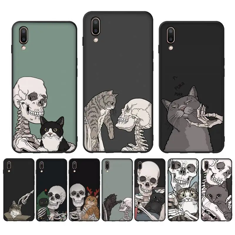 Cute Cartoon Skull Cat Phone Case For Oppo Reno Realme C3 6Pro Cover For vivo Y91C Y17 Y19 Funda Capa
Cute Cartoon Skull Cat Phone Case For Oppo Reno Realme C3 6Pro Cover For vivo Y91C Y17 Y19 Funda Capa