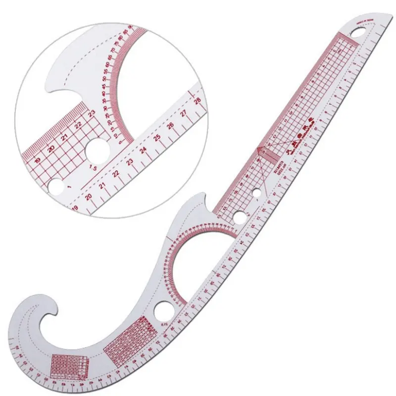 Multi-function Plastic French Curve Sewing Ruler Measure 360 Tailor Ruler Degree Tools Bend Ruler Making Design Clothin
Multi-function Plastic French Curve Sewing Ruler Measure 360 Tailor Ruler Degree Tools Bend Ruler Making Design Clothin