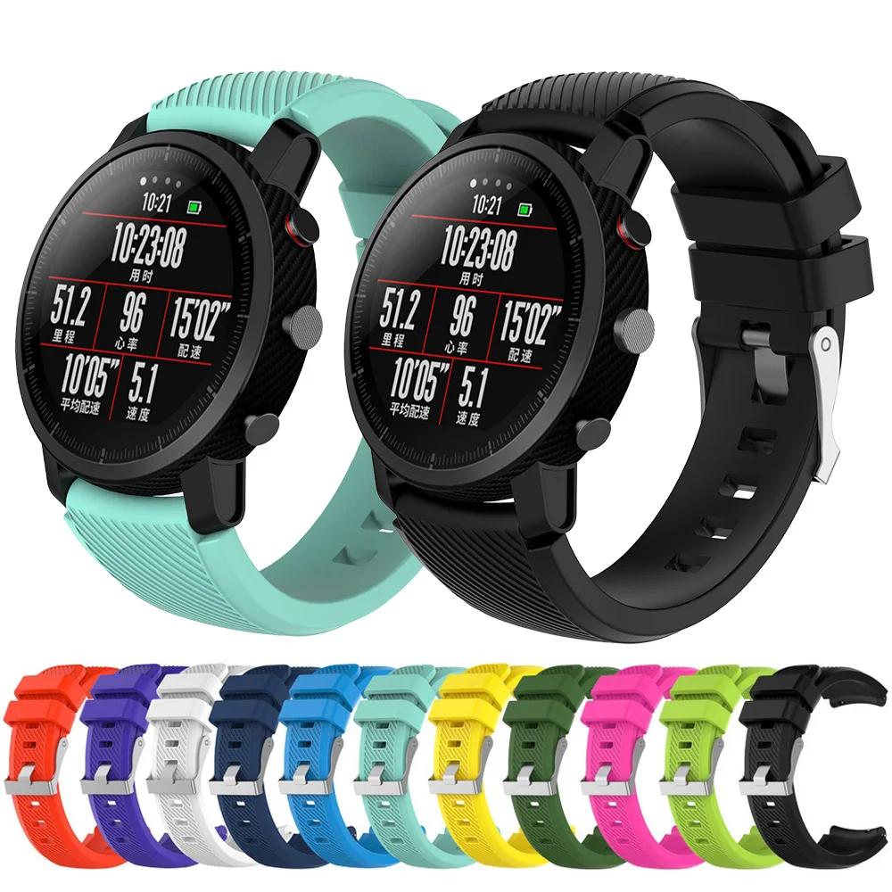 

22mm Strap for Huami Amazfit Pace Stratos 2/2S Watch Band Silicone Replacement Bracelet for Samsung Gear S3 Classic/Frontier