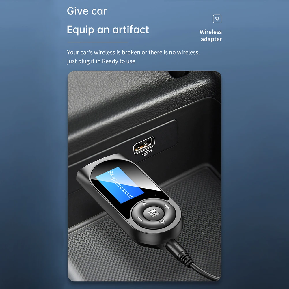 2 in 1 LCD Display Bluetooth Transmitter Receiver Audio 5.0 Bluetooth Adapter Handsfree Call Wireless Adapter for TV Car Headset
2 in 1 LCD Display Bluetooth Transmitter Receiver Audio 5.0 Bluetooth Adapter Handsfree Call Wireless Adapter for TV Car Headset