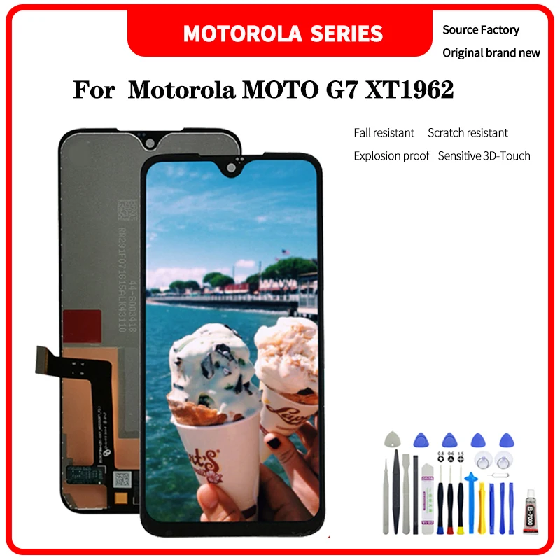LCD For Motorola MOTO G7 XT1962 no frame Display Touch Screen Digitizer Assembly with tools
LCD For Motorola MOTO G7 XT1962 no frame Display Touch Screen Digitizer Assembly with tools
